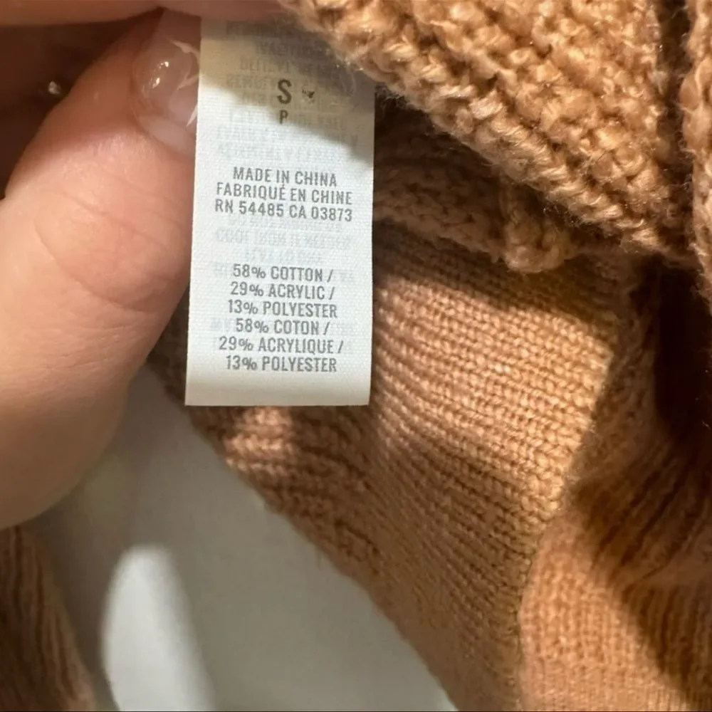 Aerie Tie-Back Oversized Sweater - Size Small - Beige/Peach - Picture 4 of 4
